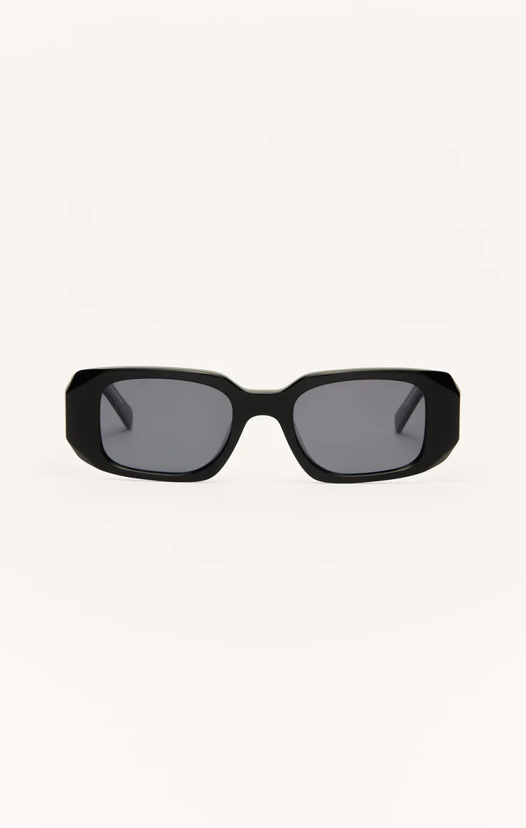 OFF DUTY POLISHED BLK SUNGLASSES