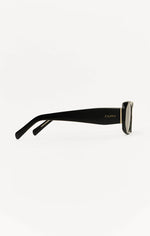 OFF DUTY POLISHED BLK SUNGLASSES