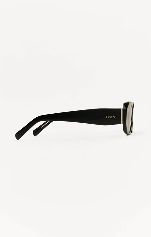 OFF DUTY POLISHED BLK SUNGLASSES
