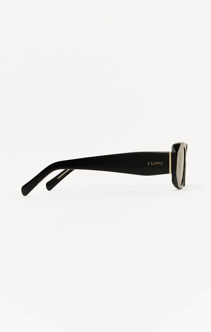 OFF DUTY POLISHED BLK SUNGLASSES