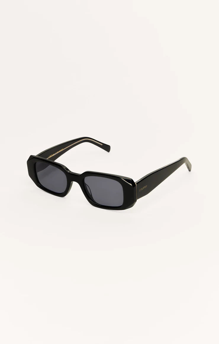 OFF DUTY POLISHED BLK SUNGLASSES