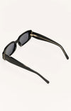 OFF DUTY POLISHED BLK SUNGLASSES