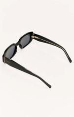 OFF DUTY POLISHED BLK SUNGLASSES