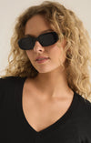 OFF DUTY POLISHED BLK SUNGLASSES