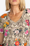 ROSE LACE SWING TEE