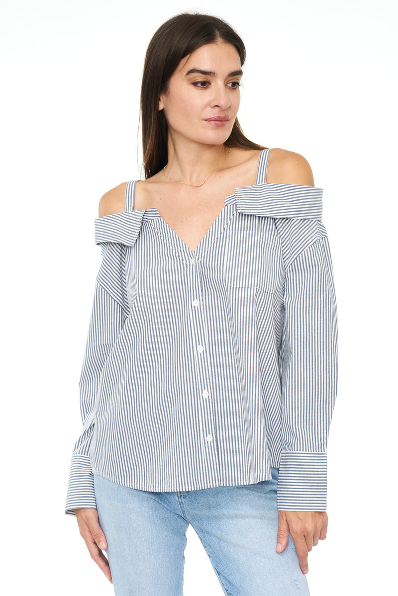 BAKER OFF SHOULDER BUTTON UP