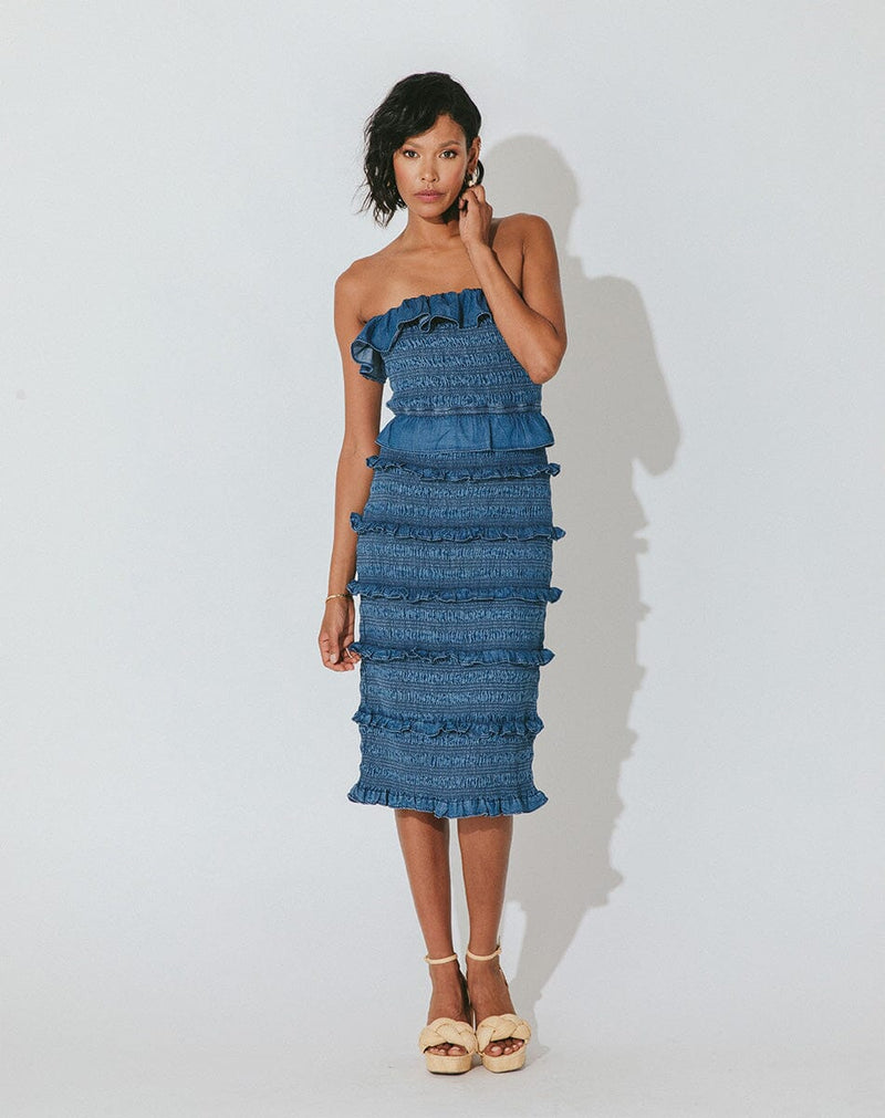 Ezra midi dress-classic blue