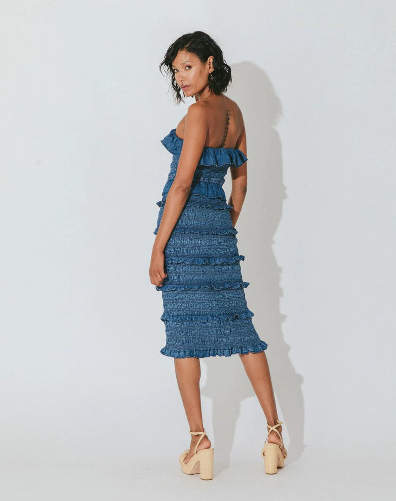 Ezra midi dress-classic blue